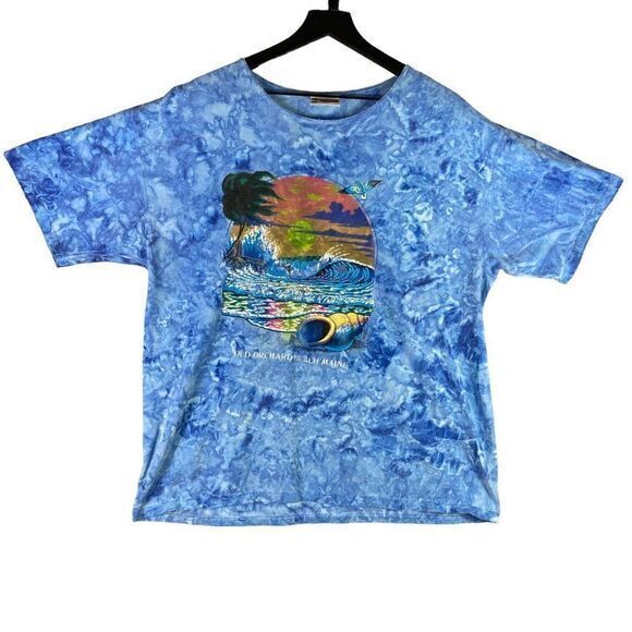 Old Orchard Beach Maine T-Shirt Size XL Vintage USA Adult Blue Short‎ - Picture 1 of 11